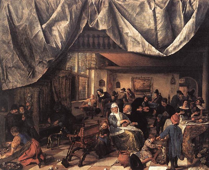 Jan Steen The Life of Man Norge oil painting art